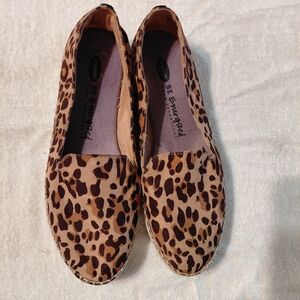 Dr. Scholl's Leopard Print Flats - Tan and Brown 8.5
